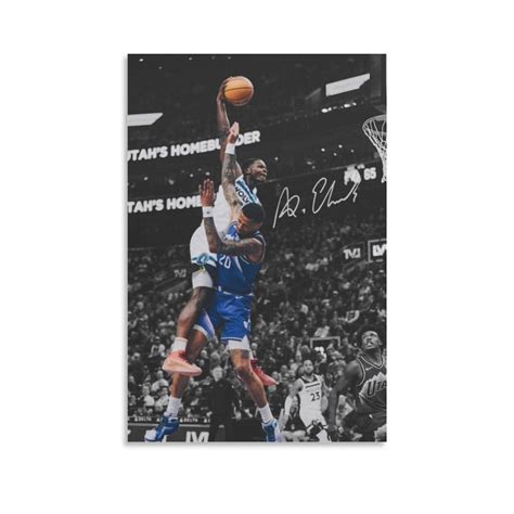 Anthony Edwards Throwback Dunk Canvas Poster Posters Art Print Wall ...