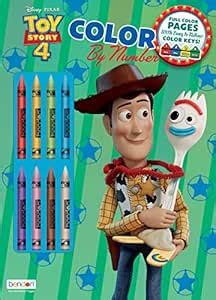 Buy Dfa Pix Toy Story 4 Color by Number with Crayons Online at Low ...