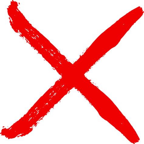 Red X On Transparent Background PNGs for Free Download