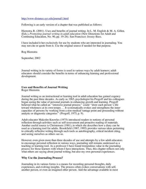 Image result for Journal Writing Format