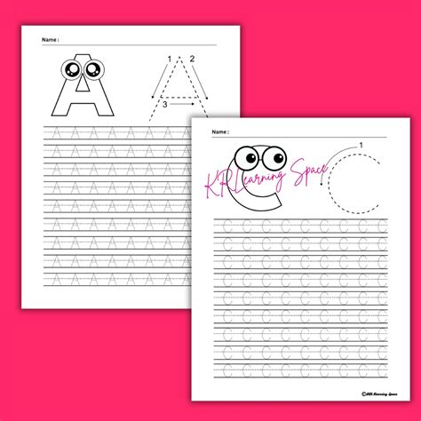 Uppercase Alphabet Tracing Worksheets, Preschool-Kindergarten ...