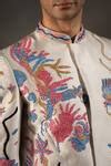 Buy Off White Cotton Satin, Silk Cut Work, Embroidery Marine Cutdana ...