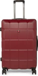 SWISSBRAND Friburg Check-in Suitcase 4 Wheels - 28 inch Burgundy ...