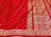 Red Banarasi Silk Saree - Handloom Booti Design