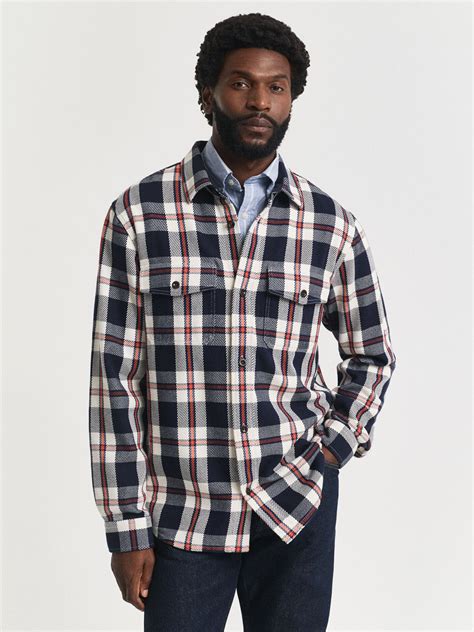 Shop Gant Men Green Checks Collar Shirt - GANT India