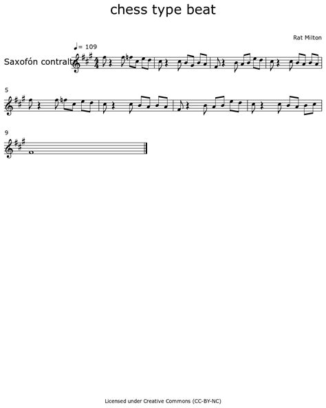 chess type beat - Sheet music for Alto Saxophone