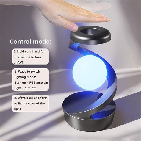 Suspended Rotating Light Ball Lamp with Mobile Phone Wireless Charging ...