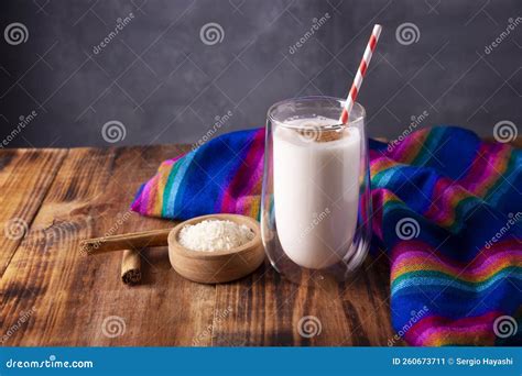 Mexican Agua Fresca De Horchata Recipe Stock Image - Image of arroz ...