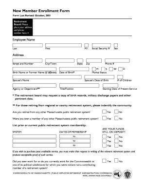Fillable Online cambridgeretirementma Introduction New Member ...