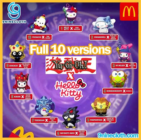 [10 Versions] Hello Kitty x Yu-Gi-Oh Mcdonald's Happy Meal Toys USA ...