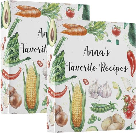 Amazon.com : Personalized Recipe Binder 8.5x11 3 Ring Custome Name ...