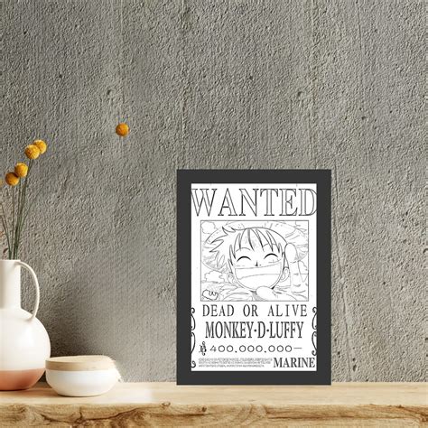 One Piece : Luffy Wanted Poster - Light Painting Bingkai Glow – Nuvue Store