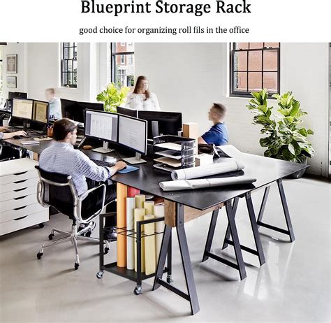 Buy Cathyeen Blueprint Storage Rack Blueprint Holder Metal Blueprint ...