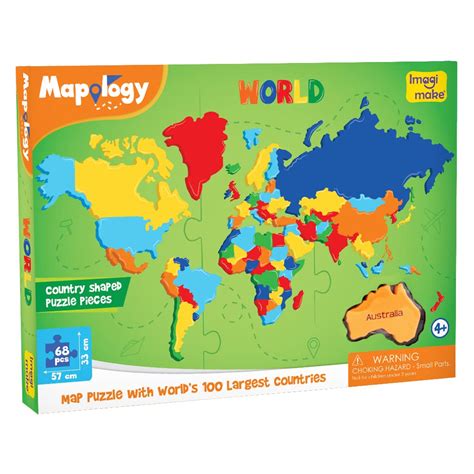 Imagimake: Mapology World- World Map and Its Countries- Learning Aid ...
