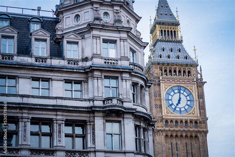 A shot of the Houses of Parliament including the Elizabeth Tower which houses Big Ben