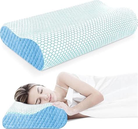 KITCHIVO™ Memory Foam Pillow, Contour Cervical Orthopedic Memory Foam ...