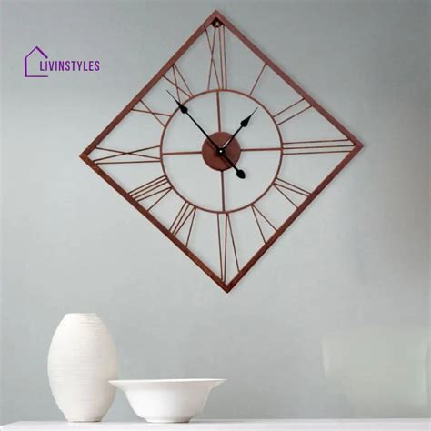 Ramia Rose Gold Metal Wall Clock – LivIn Styles