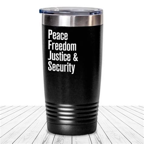 I Have Brought Peace Freedom Justice and Security Tumbler Peaceful ...