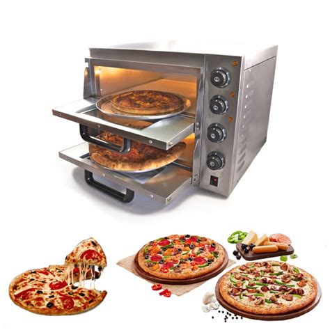 Stone Base Double Deck Electric Pizza Oven 16x16 Inch – Iman Enterprise
