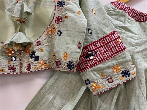 Slub Cotton Pastal Colour Combination Mirror Work Chaniya Choli -SSS00 ...
