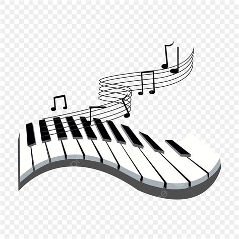 Piano Key Clipart Transparent Background, Black And White Piano Keys ...