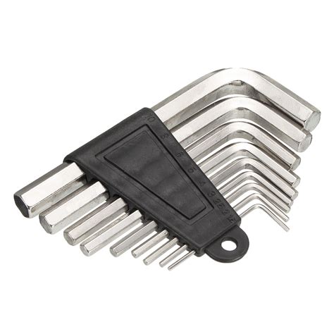 8Pcs Metric Combination Hex Key Allen Wrench Set 1.5mm to 10mm Key Hand ...