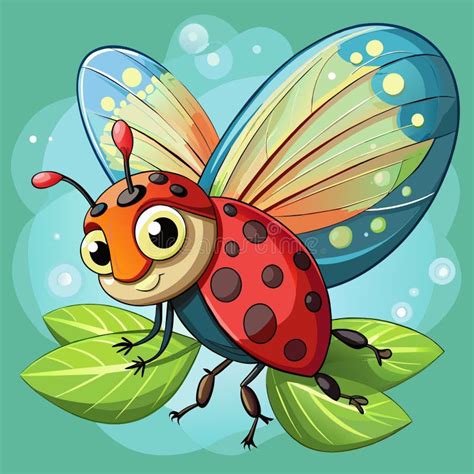 Asian Lady Beetle Bug Spoiled Stay Gym Book Vector Stock Vector ...