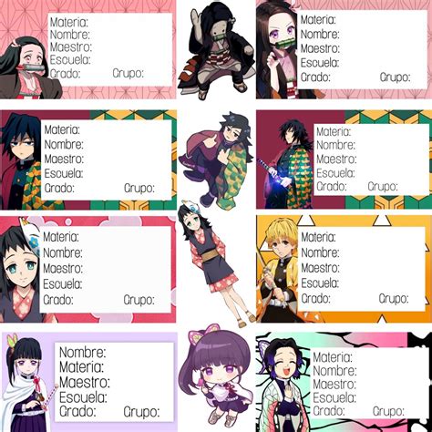 Stikers de Kimetsu no yaiba escolares | Anime crafts, Cute doodles ...