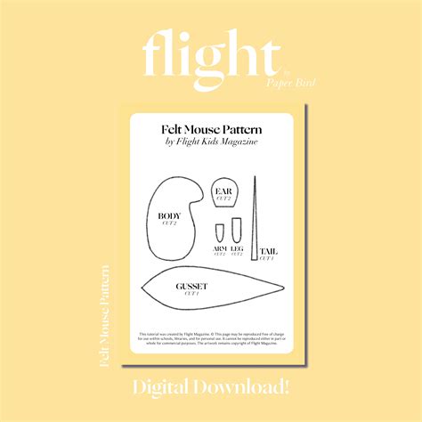 Image result for Felt Mouse Pattern