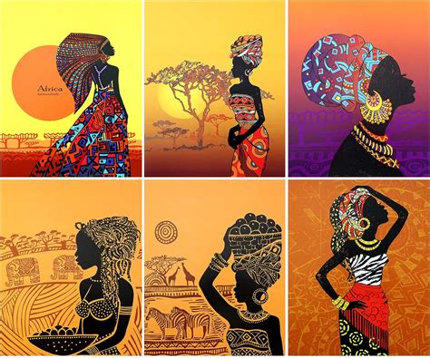 Tenare Ethnic African American Wall Art - Diamond Girl Room India | Ubuy