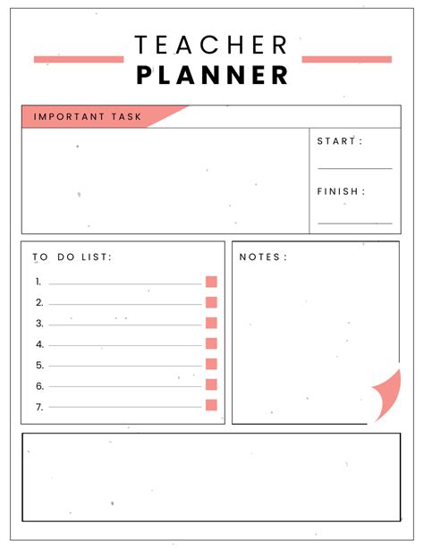 Editable Printable Teacher Planner
