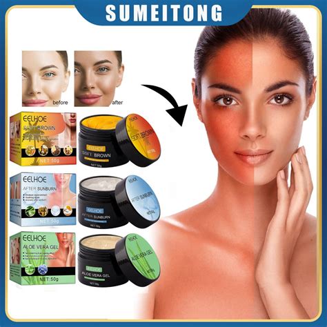 eelhoe Post Sun Repair Aloe Vera Gel 50g Outdoor Sun Use Tan Repair Gel ...