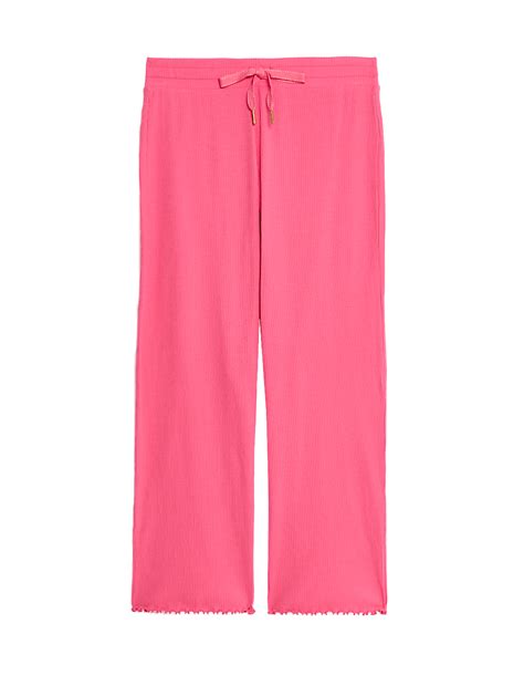 Buy Cotton Rich Ribbed Lounge Pants at Marks & Spencer