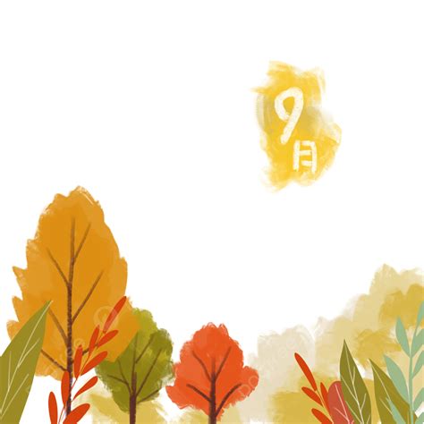 Hello September Greeting Plants, Fall, Autumn, Hello September PNG ...