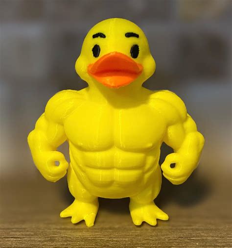 Muscle Body Builder Duck - 3D Printed Figurine - Jeep Ducking Gift ...