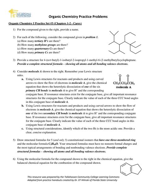 SOLUTION: Organic chemistry practice problems - Studypool