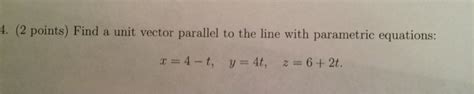 Image result for Unit Vector Parallel to a Line