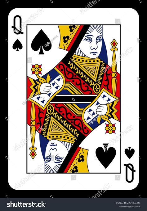 스페이드 퀸 재생 카드 - 클래식 스톡 벡터(로열티 프리) 2224891341 | Shutterstock