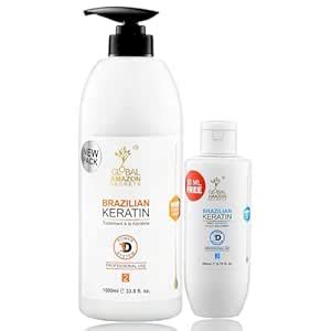 Buy GLOBAL AMAZON SECRETS Brazilian Keratin Treatment 1000Ml With ...