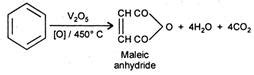 Benzene on oxidation with V2O5 produce : - Tardigrade