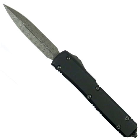 Microtech Signature Series Ultratech OTF Auto Knife, Damascus Dagger ...