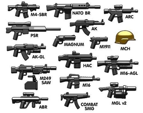 Buy BrickArms Modern Combat Pack V5, for Police, Military, Weapons for ...