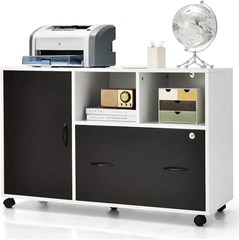 Amazon.com: Giantex Mobile File Cabinet on Wheels - Lateral Filing ...