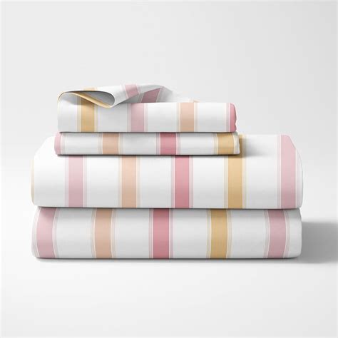 Buy Haus & Kinder Pink Spectrum 186 Tc 100% Cotton Geometric Flat ...