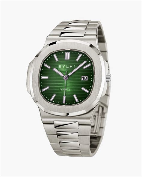 Best Sylvi Prototype Urbane Silver Green Watch Online