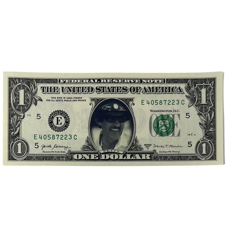 Richard Petty Famous Face Dollar Bill