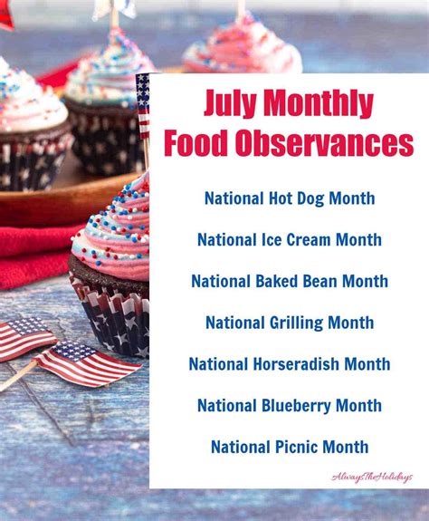 Food Holidays in July - Get the Full List of Food & Drink Days