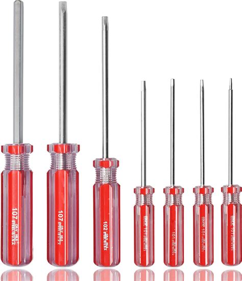 Hex Screwdriver Set Metric MM Sizes 7PCS Precision 1.5mm 2.0mm 2.5mm 3.0mm 4.0mm 5.0mm 6.0mm ...