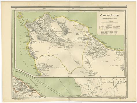 Antique Map of Aceh by Dornseiffen (1900)