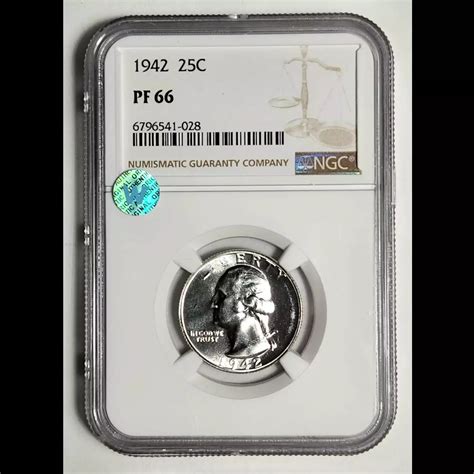 1942 Washington Quarter NGC PF-66 Sight White - Bob Paul Rare Coins